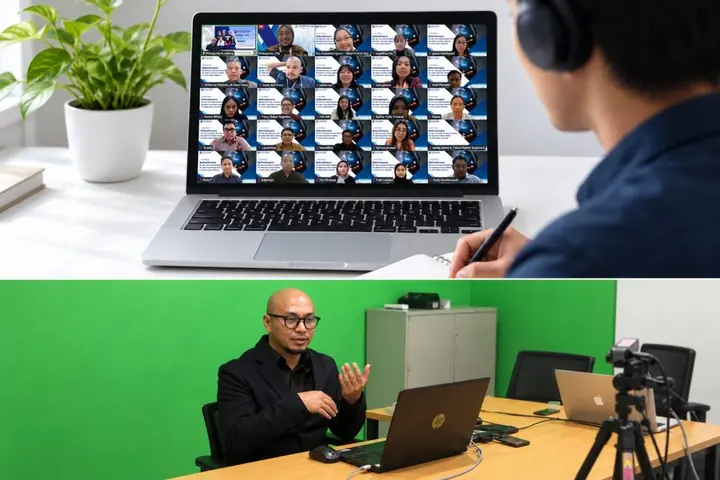 Pelatihan online live via video conference